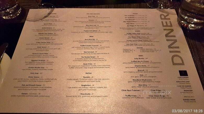 One Restaurant - Toronto, ON menu_pic