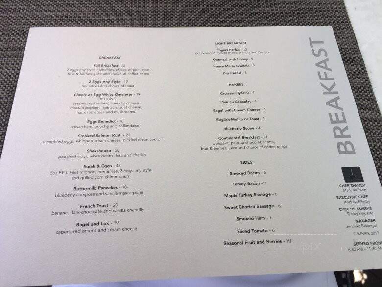 One Restaurant - Toronto, ON menu_pic