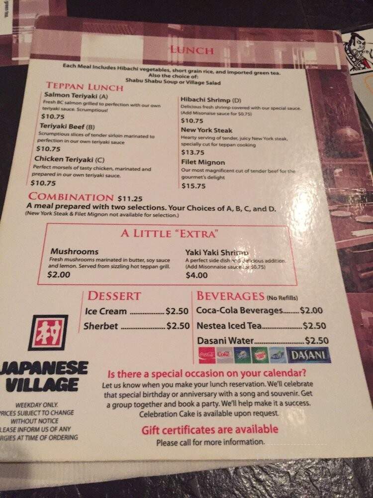 Japanese Village Steakhouse - Calgary, AB