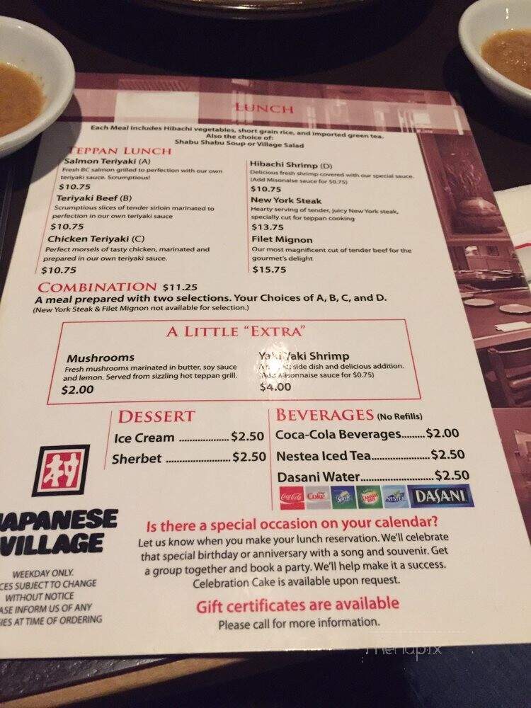 Japanese Village Steakhouse - Calgary, AB