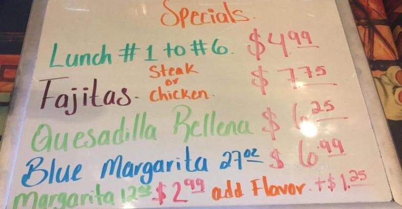 La Potosina Mexican Restaurant - Danville, IL menu_pic
