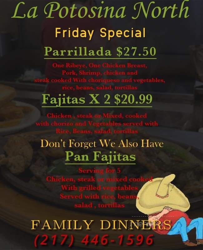 La Potosina Mexican Restaurant - Danville, IL menu_pic