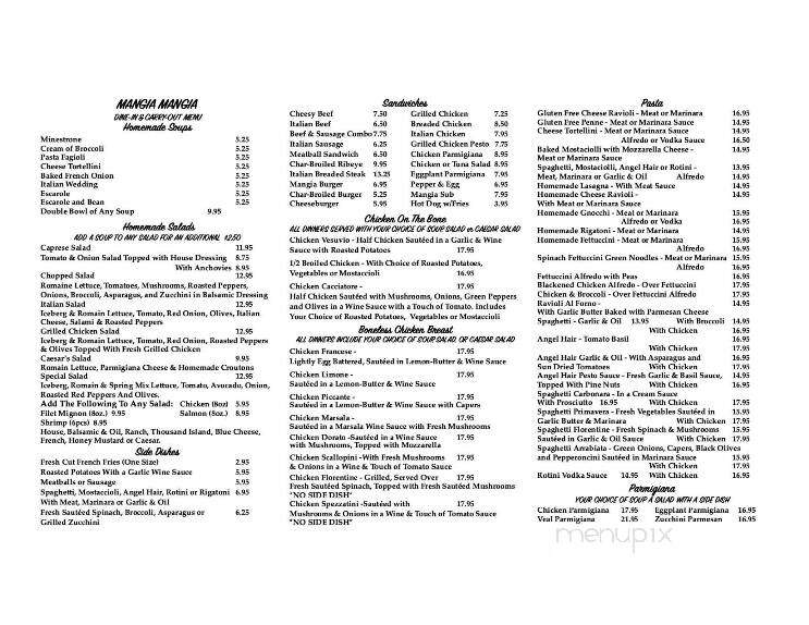 Mangia Mangia - Countryside, IL menu_pic