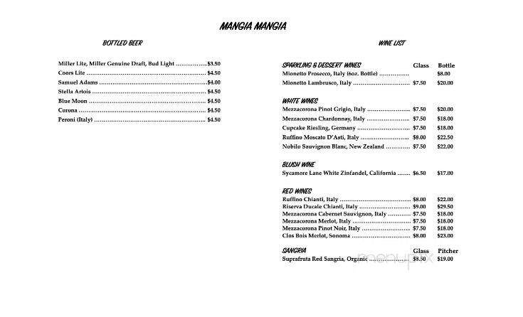 Mangia Mangia - Countryside, IL menu_pic