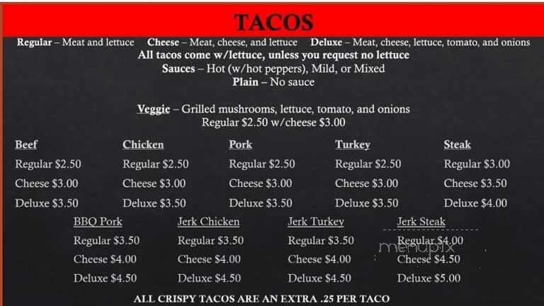 Peeples Taco Place - Chicago, IL menu_pic