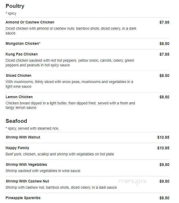Chan's Garden Restaurant - La Salle, IL menu_pic