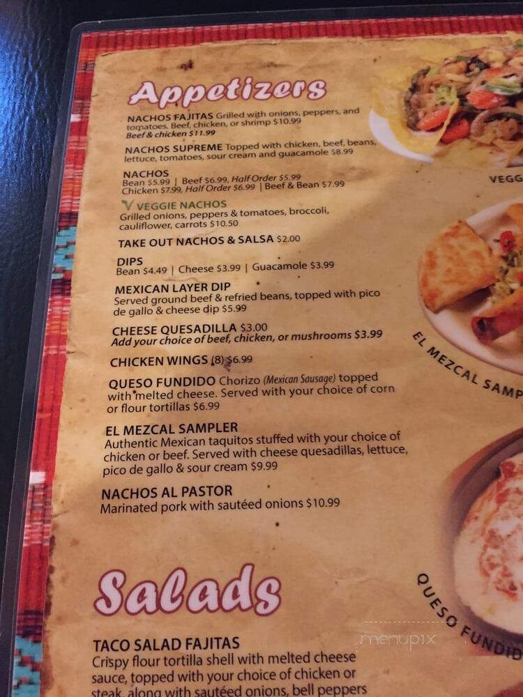 El Mezcal Mexican Restaurant - Bethalto, IL menu_pic