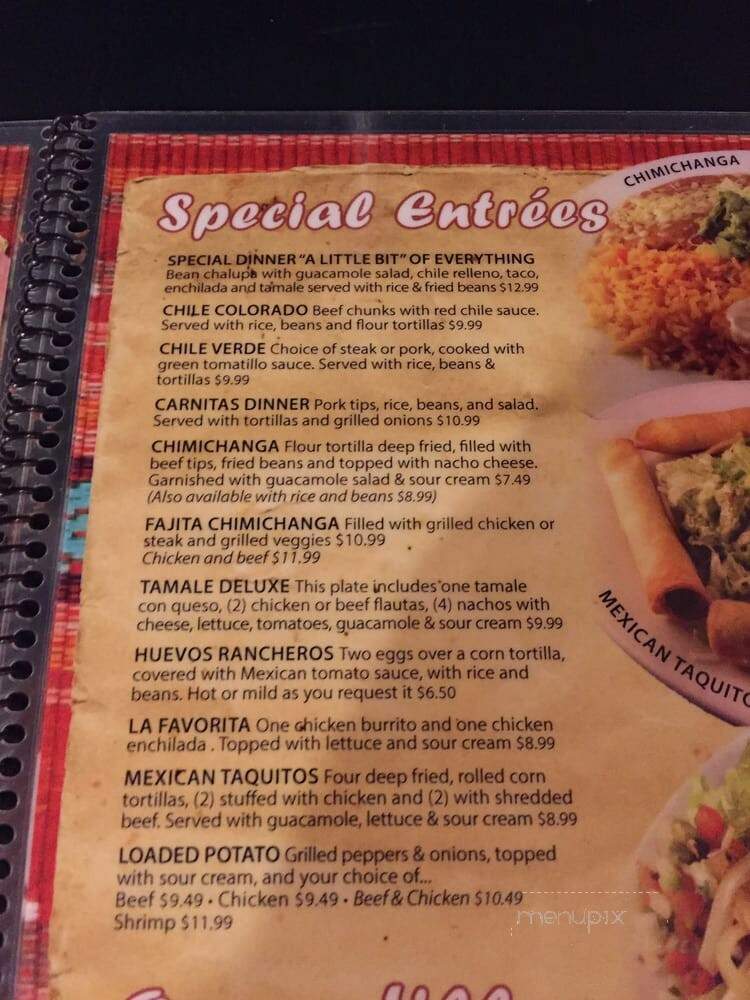 El Mezcal Mexican Restaurant - Bethalto, IL menu_pic