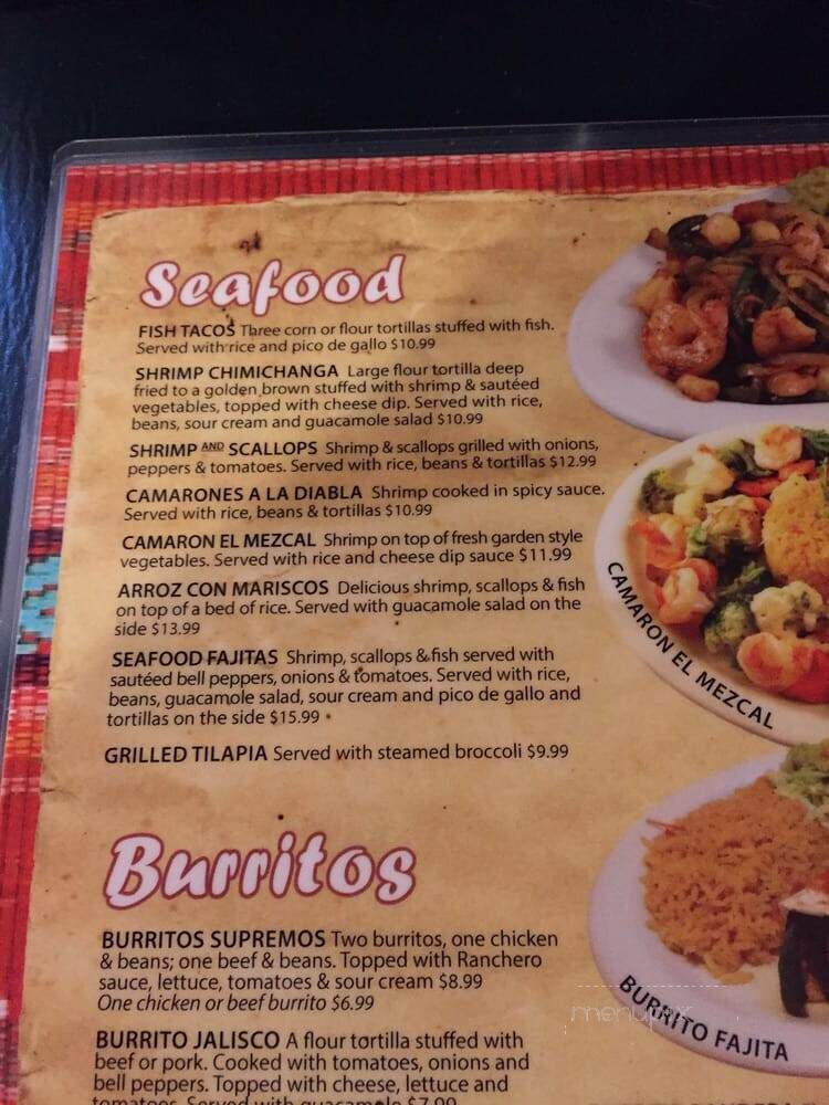 El Mezcal Mexican Restaurant - Bethalto, IL menu_pic