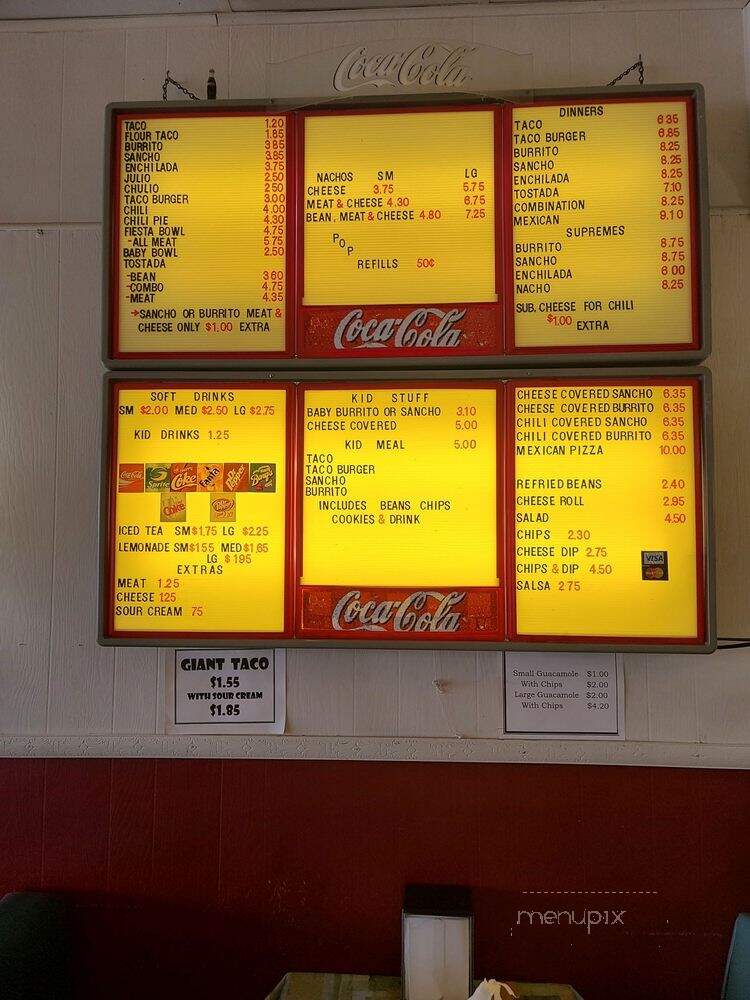 Taco Hut - Great Bend, KS menu_pic