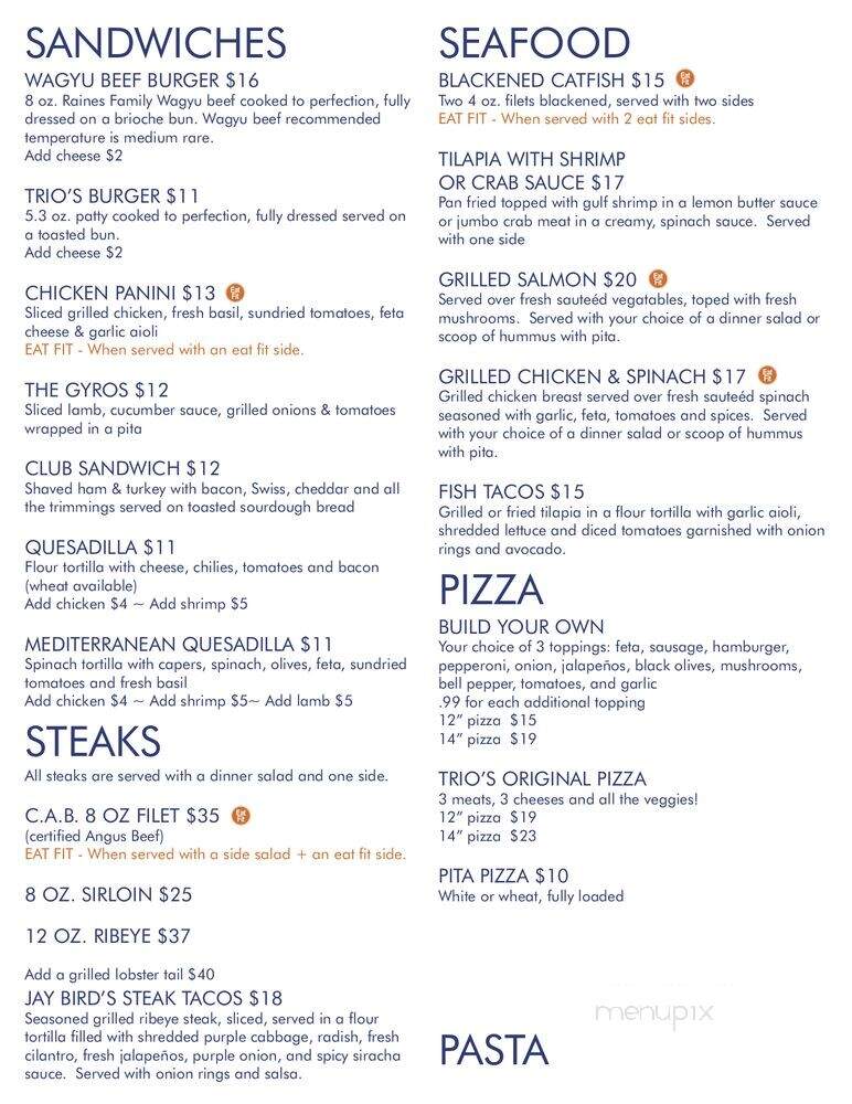 Trio's Restaurant - Monroe, LA menu_pic