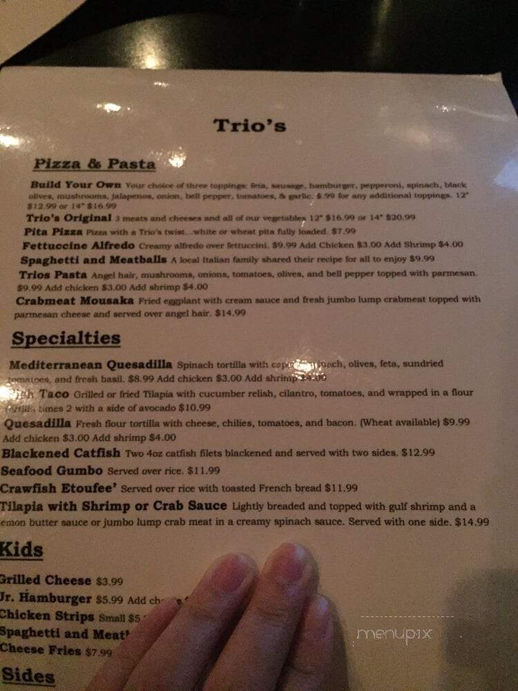 Trio's Restaurant - Monroe, LA menu_pic