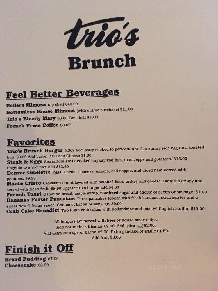 Trio's Restaurant - Monroe, LA menu_pic