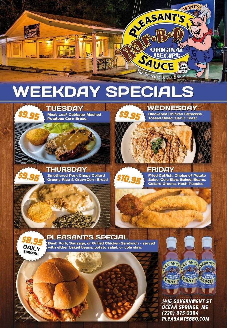 Pleasant's Bar-B-Q - Ocean Springs, MS menu_pic
