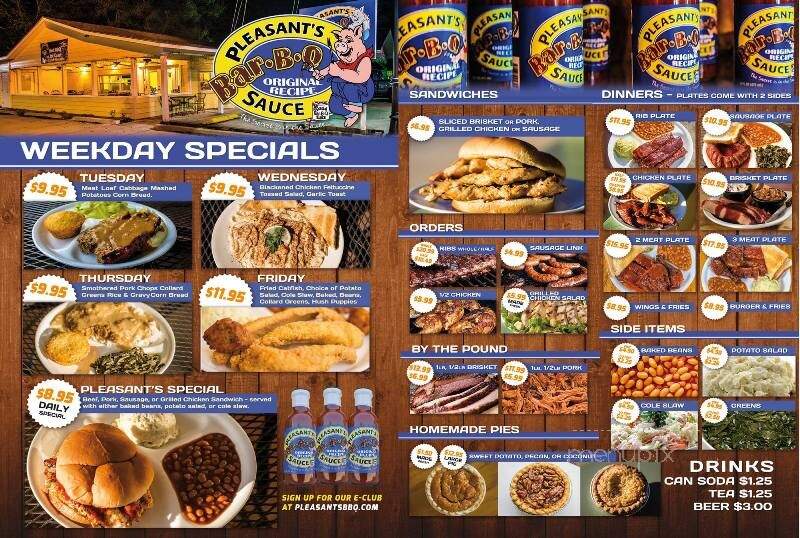 Pleasant's Bar-B-Q - Ocean Springs, MS menu_pic