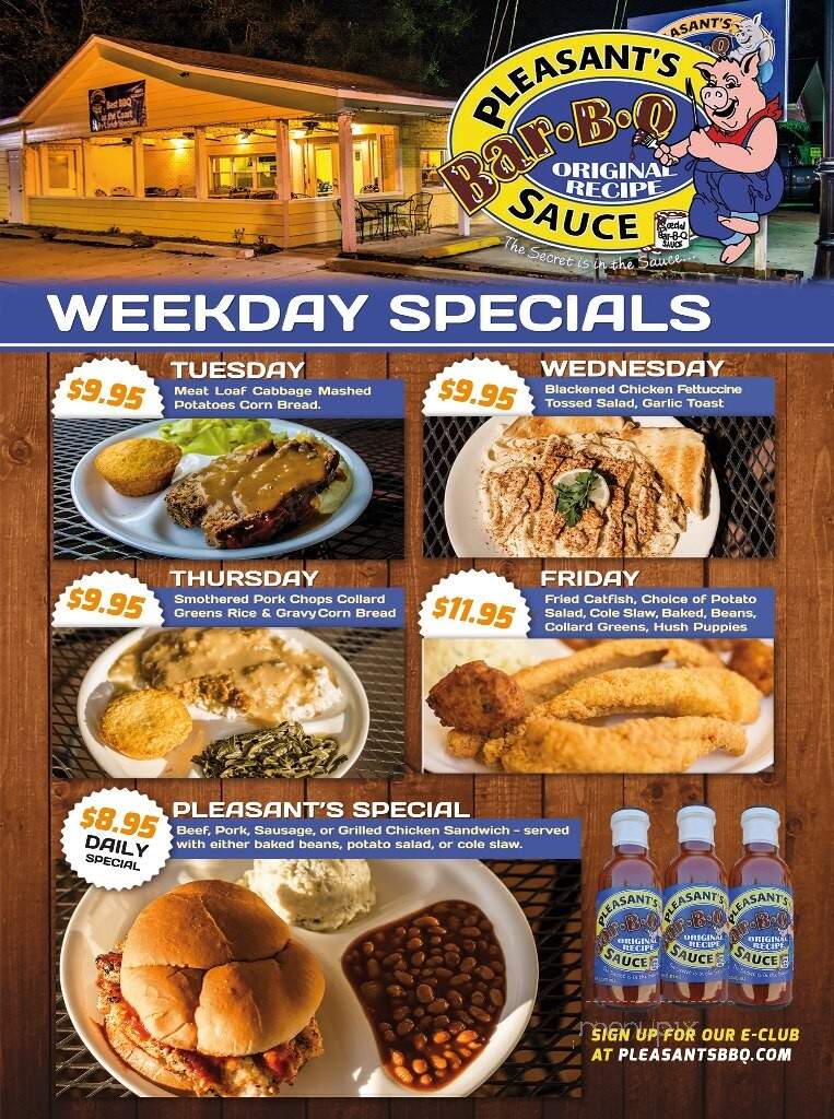 Pleasant's Bar-B-Q - Ocean Springs, MS menu_pic