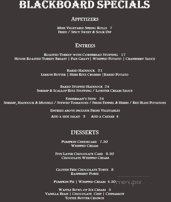 Ashworth By The Sea - Hampton, NH menu_pic