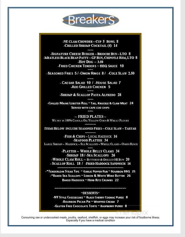Ashworth By The Sea - Hampton, NH menu_pic