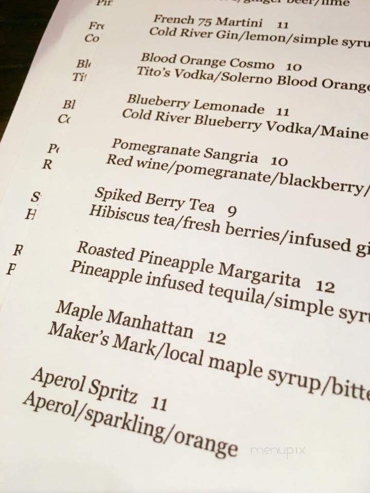 Beal House Inn - Littleton, NH menu_pic