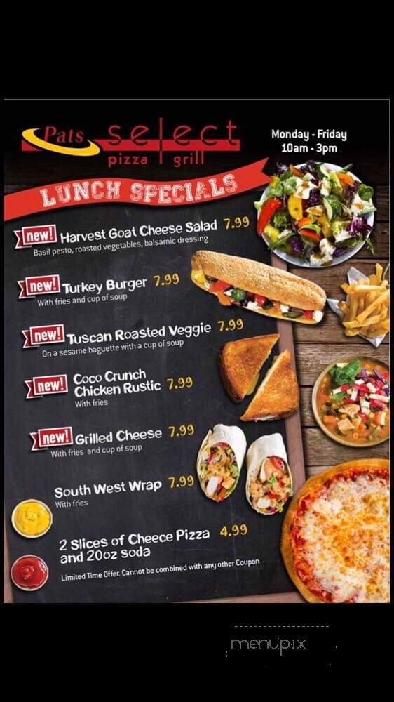 Pat's Pizzeria - National Park, NJ menu_pic