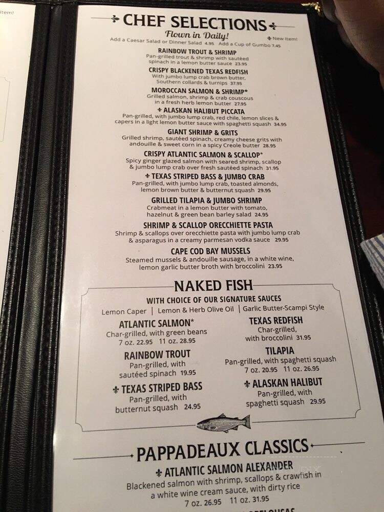 Pappadeaux Seafood Kitchen - Albuquerque, NM menu_pic