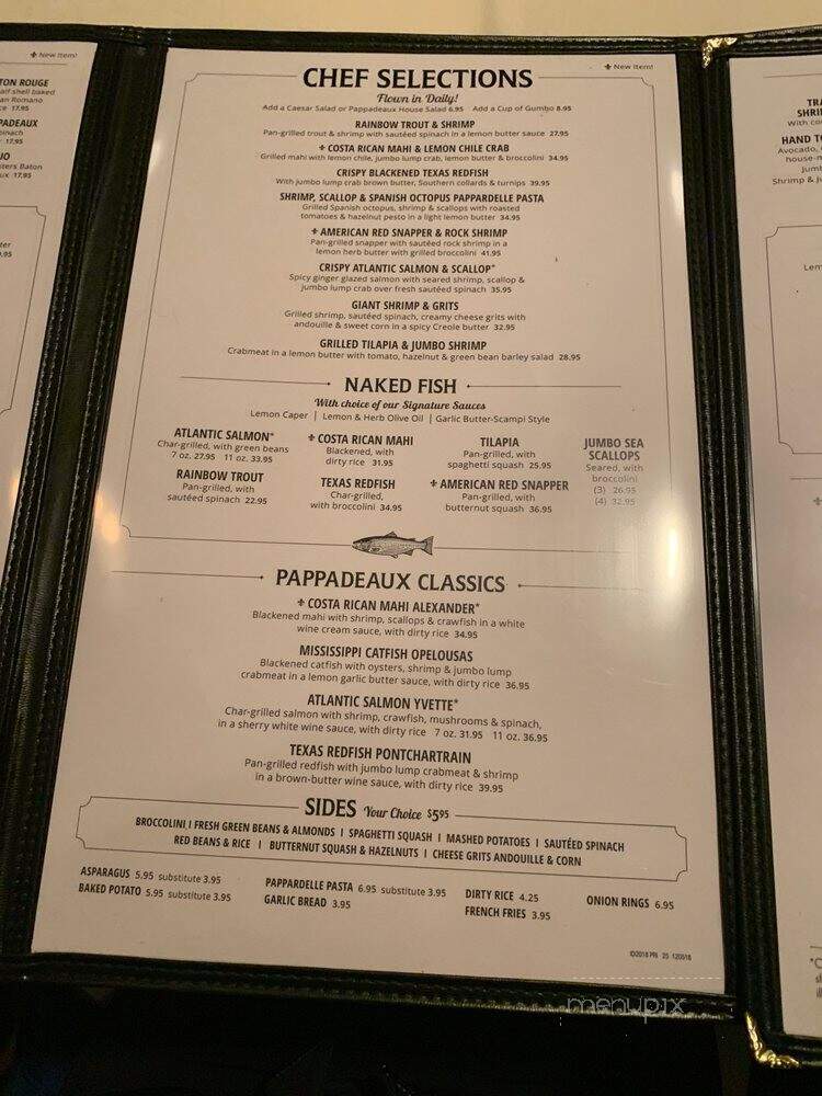 Pappadeaux Seafood Kitchen - Albuquerque, NM menu_pic