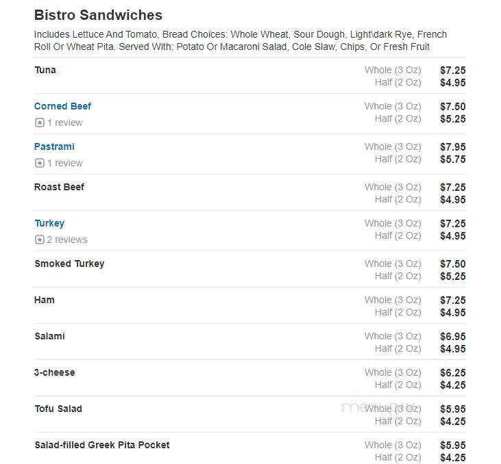 Back Street Bistro - Santa Fe, NM menu_pic