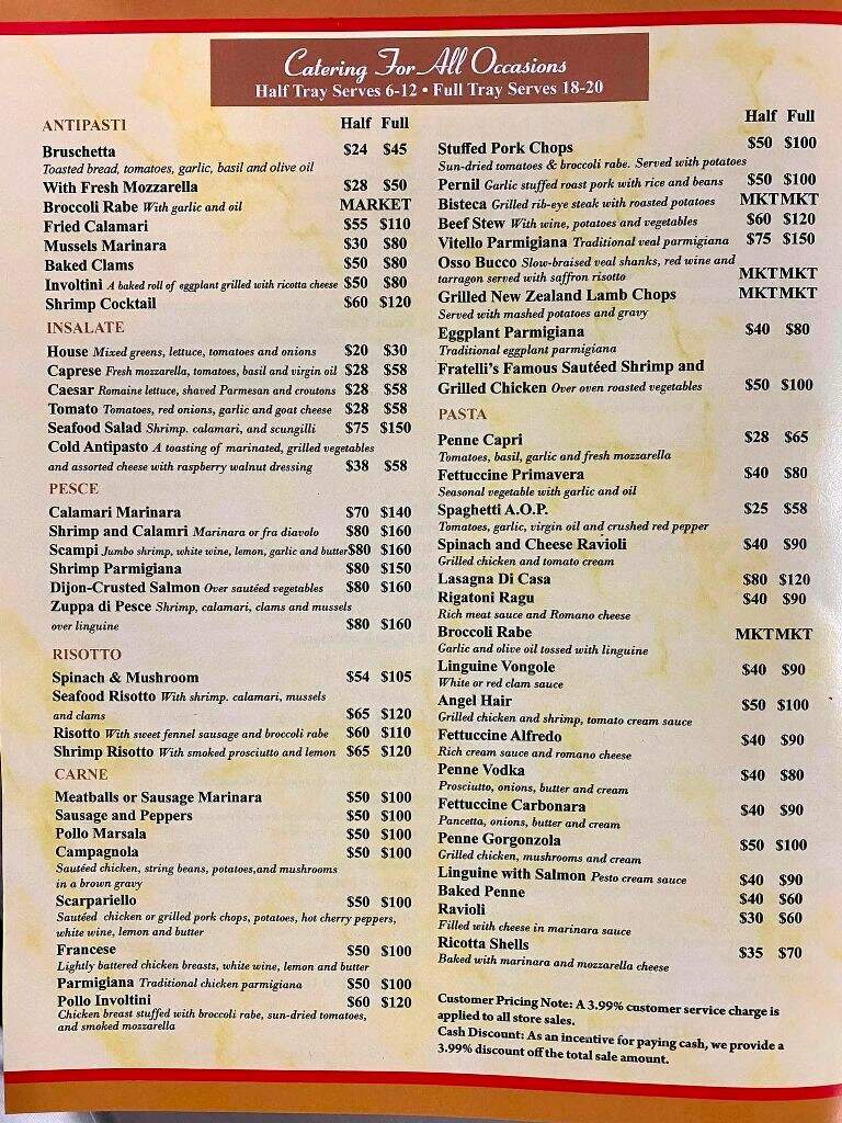 Fratelli Pizza - New Rochelle, NY menu_pic