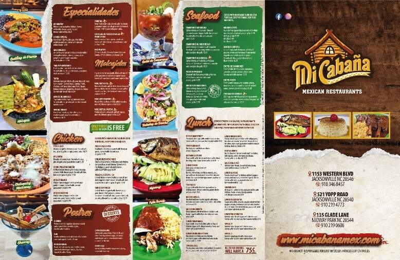 Mi Cabana - Jacksonville, NC menu_pic