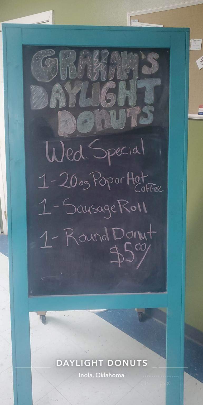 Daylight Donuts - Inola, OK menu_pic