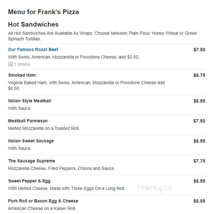 Frank's Pizza - Bensalem, PA