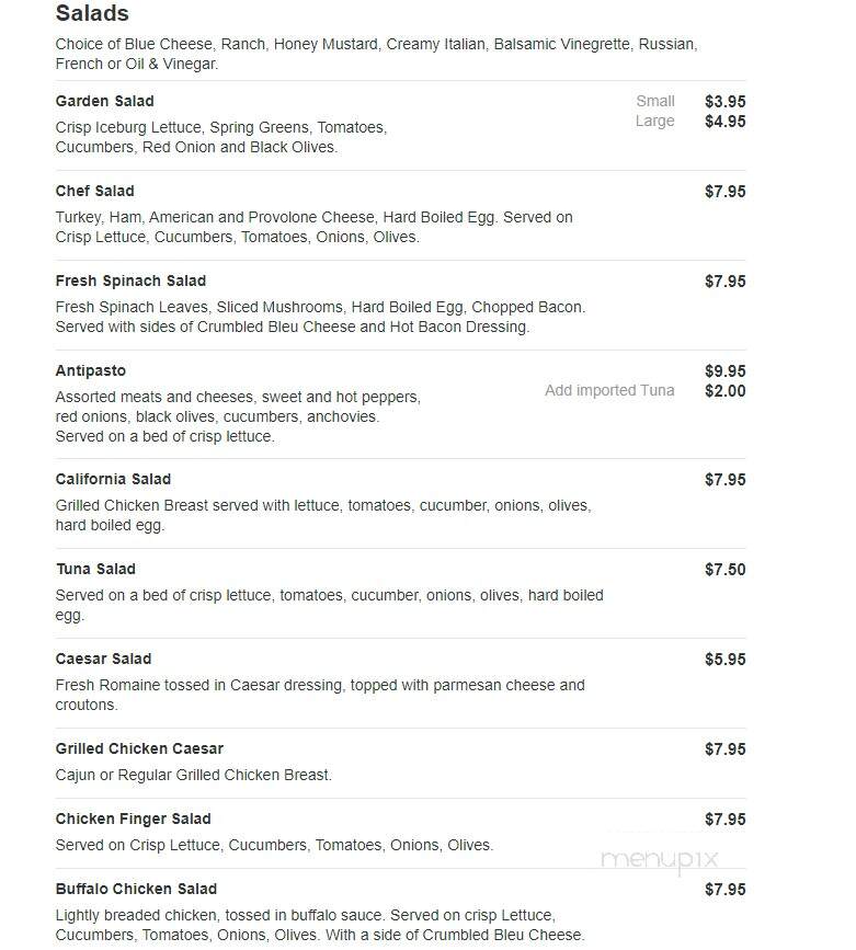 Frank's Pizza - Bensalem, PA menu_pic