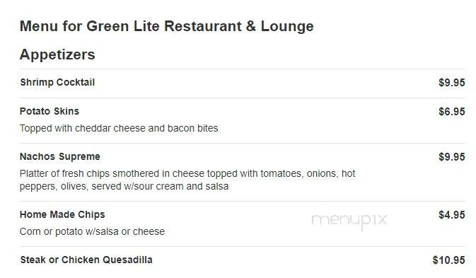 Green Lite Restaurant & Lounge - Saint Marys, PA