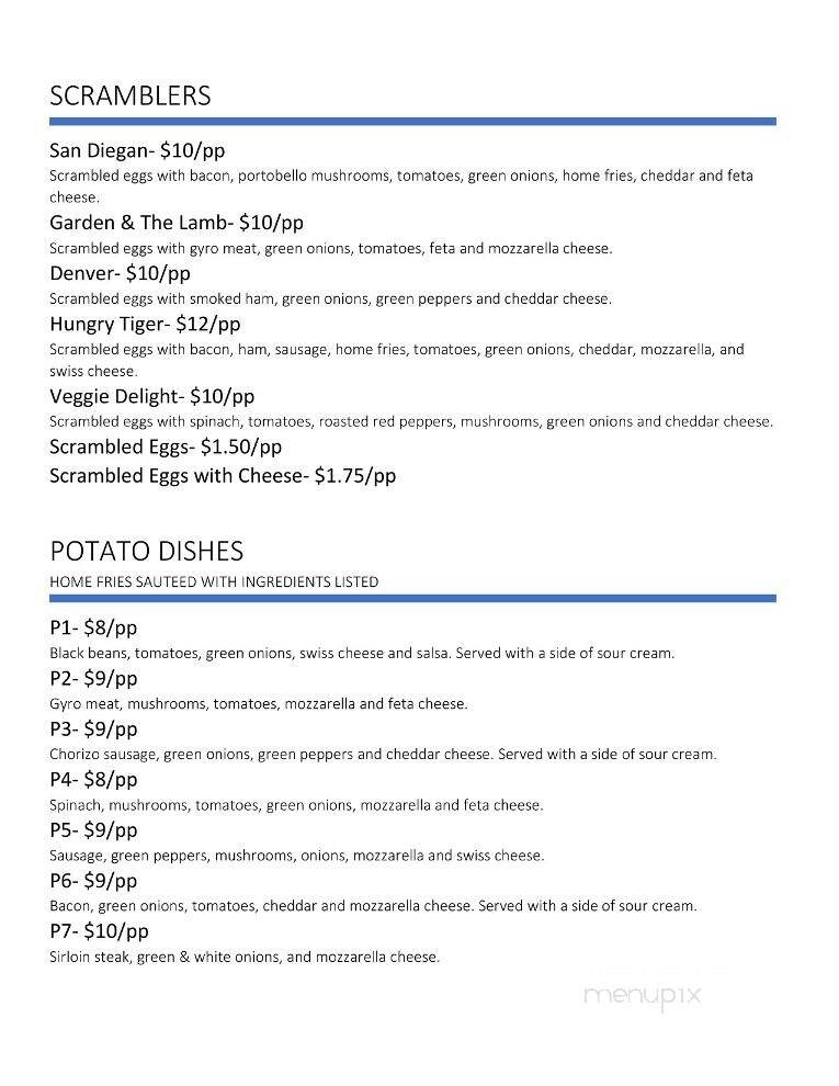 Brother Juniper's College Inn - Memphis, TN menu_pic
