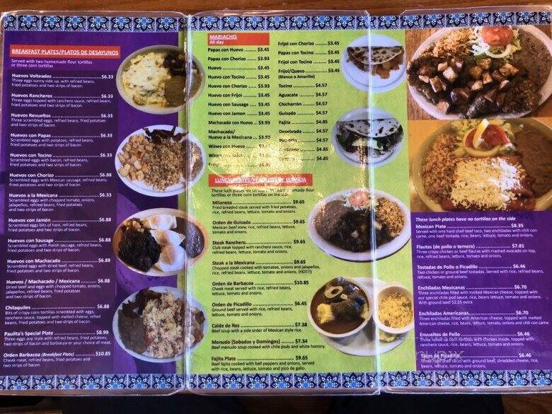 Paulita's Restaurant - Laredo, TX menu_pic