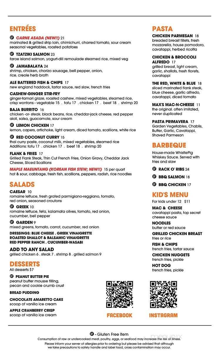 New American Grill - Londonderry, VT menu_pic