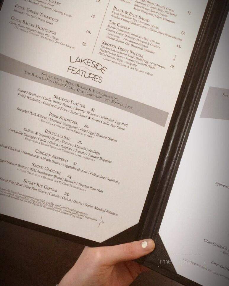 Bayfield Inn Food - Bayfield, WI menu_pic