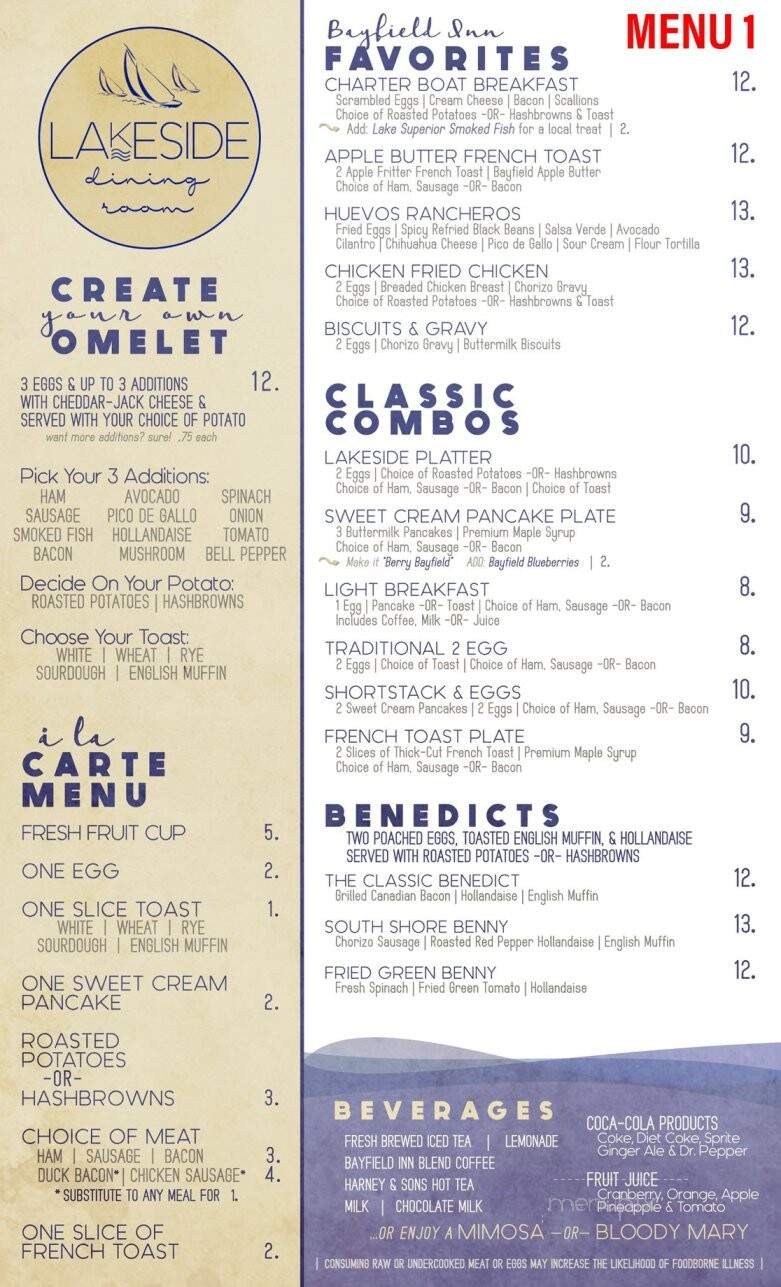 Bayfield Inn Food - Bayfield, WI menu_pic