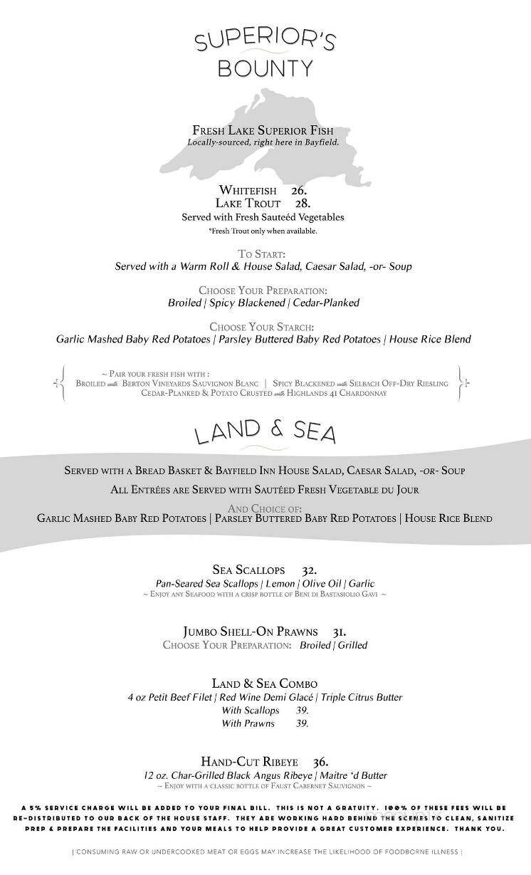 Bayfield Inn Food - Bayfield, WI menu_pic