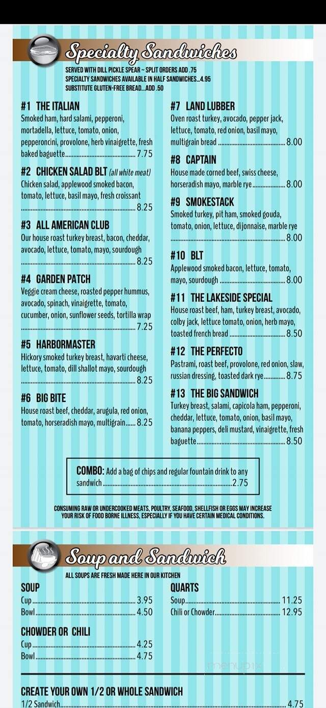 Dockside Deli - Port Washington, WI menu_pic