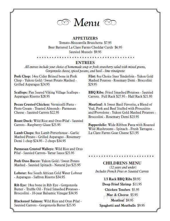Idlewile Inn - Saint Cloud, WI menu_pic