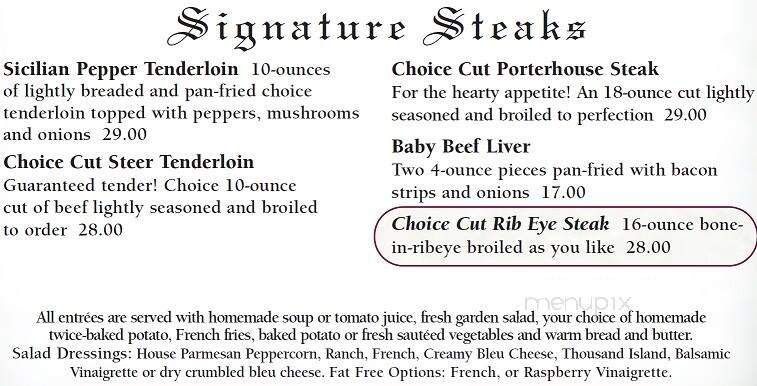 Idlewile Inn - Saint Cloud, WI menu_pic