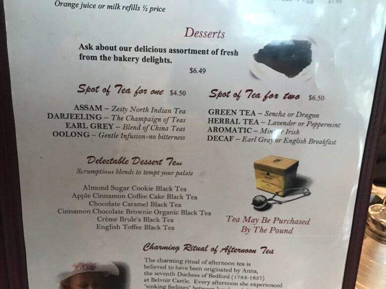 Spot Of Tea - Mobile, AL menu_pic