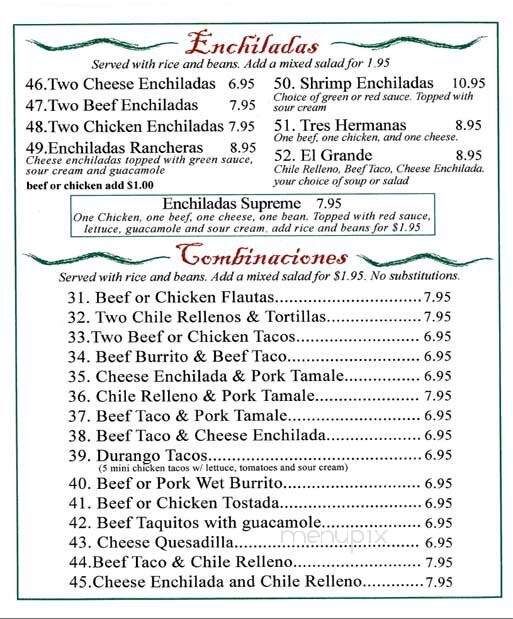 Durango Restaurant - La Puente, CA menu_pic