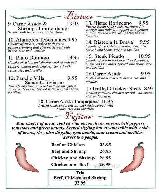 Durango Restaurant - La Puente, CA menu_pic