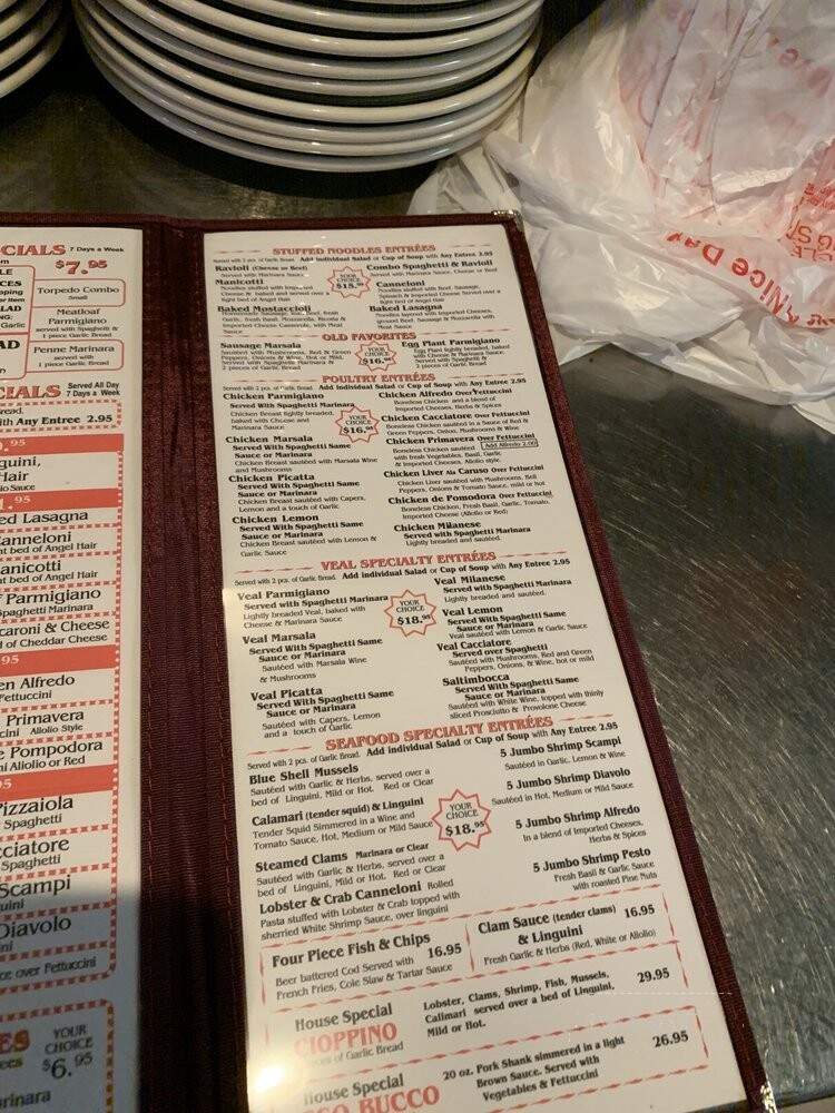 Mario's Italian Restaurant - Indio, CA menu_pic