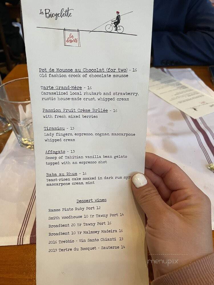 La Bicyclette - Carmel-by-the-Sea, CA menu_pic