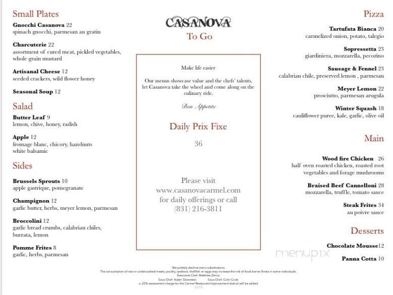 Casanova Restaurant - Carmel-by-the-Sea, CA