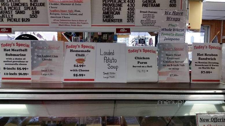 Neuffer's Deli & Laundromat - Bolton Landing, NY menu_pic