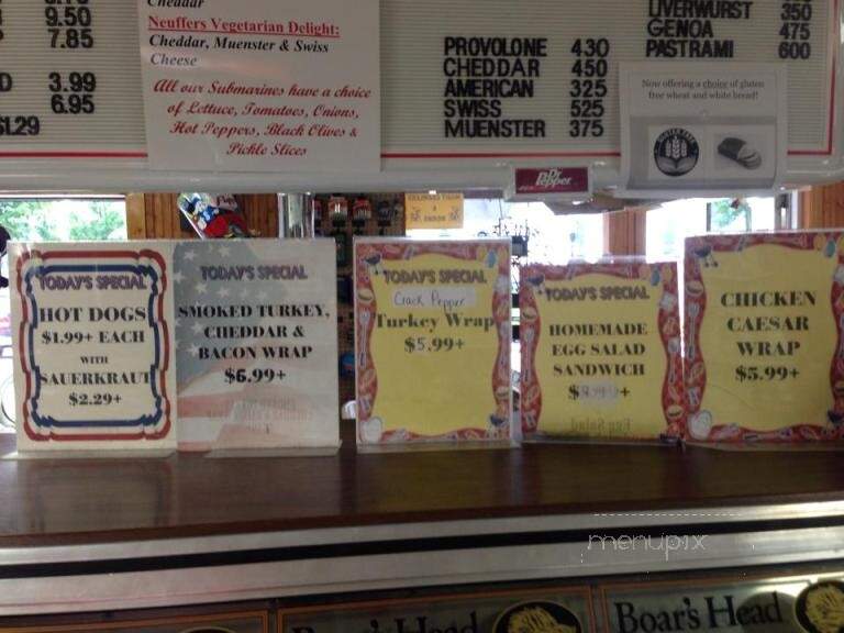 Neuffer's Deli & Laundromat - Bolton Landing, NY menu_pic
